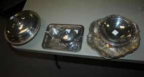 Lot of Silverplate Including covered vegetable, tray, sugar, 3