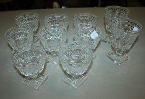 Eight Small Footed Glasses Six are 4 1/2
