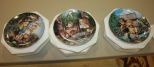 Three Danbury Mint Plates Private Parade, Hello Down There, and Apple Tree Boy and Girl; 8