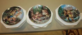 Three Danbury Mint Plates Private Parade, Hello Down There, and Apple Tree Boy and Girl; 8