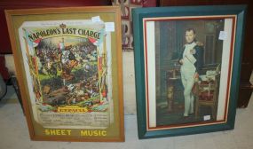 Napoleon's Last Charge Framed Sheet Music and Print of Napoleon Sheet music 13