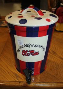 Ole Miss Dispenser with Lid 8 1/2