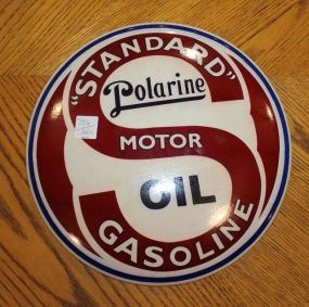 Reproduction Standard Oil Button Metal Sign 12