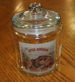 Reproduction Little African Licorice Bites Cookie Jar 4 1/2
