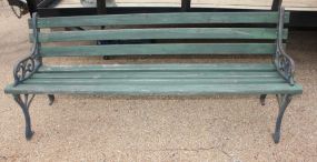 Wood and Cast Iron Bench 72