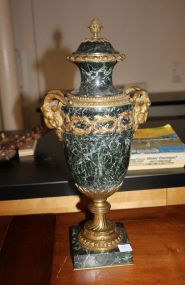 Pair of Marble Gilt Bronze Garniture Vases