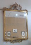 French Gilded Louis VI Mirror with Basket and Harvest Implements