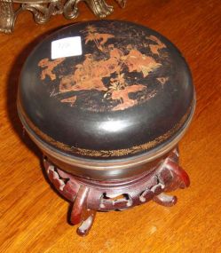 Round Lidded Lacquered Box