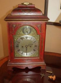 Red Lacquered Carriage Clock