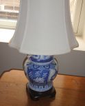 Small Blue and White Lamp