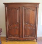 French Oak Wardrobe with two Doors 1880