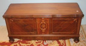 Walnut Lane Cedar Lined Chest good condition has carving on feet, 48