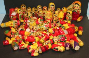 Approximately 100 Nesting Dolls same style, different sizes
