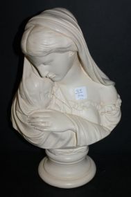1960s Marwal Bust of Mother and Child Signed 15