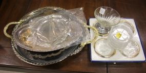 Six Silverplate Trays, Set of Four Coasters, and Sherbet Trays 7