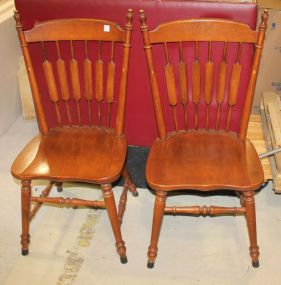 Pair of Tell City Cat Tail Spindle Chairs