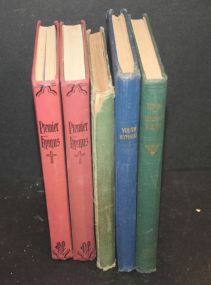Group of Five Old Hymn Books