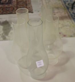 Group of Five Glass Chimneys