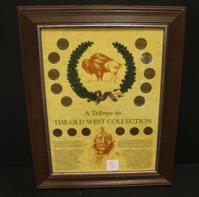 Framed Plaque with Ten Buffalo Nickels and Six Indian Head Pennies Framed collection 12