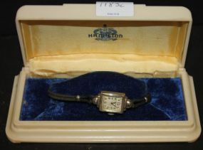 Lady Hamilton Watch in Original Case Engraved on Back Gift in 1948 1/20 10K. Gold Filled