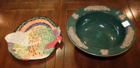 Fritz and Floyd Turkey Plate and Frankoma Bowl Plate 9