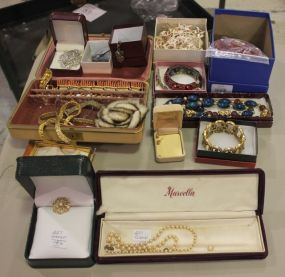 Large Grouping of Costume Jewelry Bracelets and Necklaces