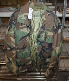Army Pattern Camo Jacket Medium (37 to 41 chest) 2 & 1 Jacket with vest Liner.