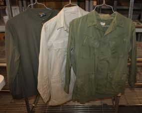 Two Long Sleeve Shirts and Pull Over Medium, 2 Larges