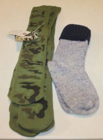 3 Pair of New Army Camo High Socks