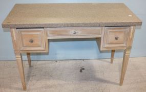 Three Drawer Dressing Table faux granite plastic top, 45