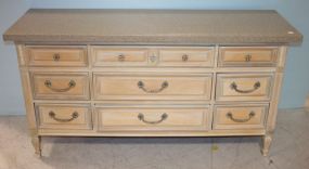 Nine Drawer Chest or Server with Faux Granite Plastic Top 62