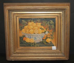 Contemporary Oil Painting of Lemons in Bowl 17