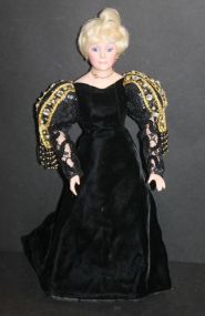 Porcelain Doll in Velvet Dress 17