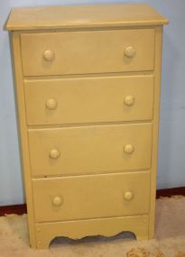 Painted Yellow Four Dresser Chest 26