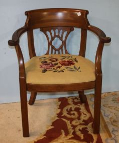 Captains Chair with Needlepoint Seat 27