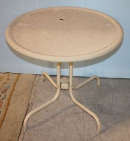 Painted Metal Side Table Matches lot # 432; 24