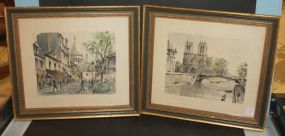 Two Herbelot 1960s Lithographs of Paris 17