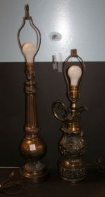 Two Brass lamps 25