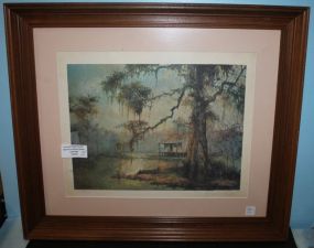 Signed Robert Rucker (N.O.) Print of Louisiana Bayou 155/900 28