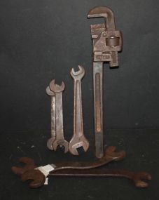 Six Vintage Wrenches