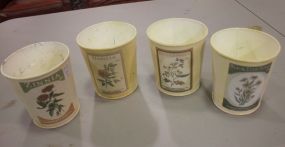 Four Tin Flower Pots 4