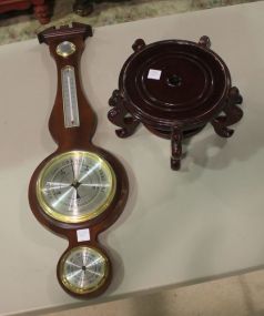 Barometer and Oriental Bowl Stand barometer 31