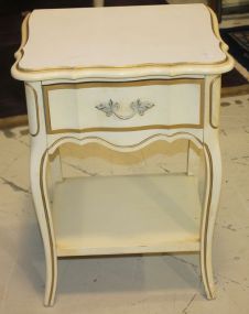 One Drawer Painted Vintage Bedside Table 18