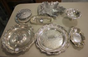 Group of Silverplate Including Trivets, 10