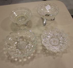 4 Crystal Candy Dishes