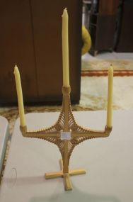 Hand Carved Jewish Candlestick