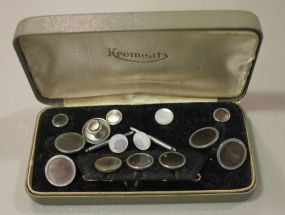 Box Lot of Vintage Krement Cuff Links Plated