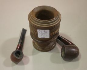 Ello Bole, KBB Honey Cured Pipe, Vintage Pipe, and Wood Inkwell