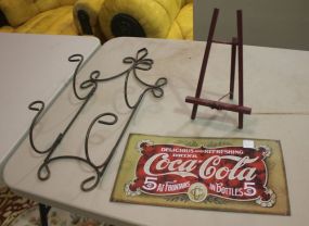 Metal Plate Rack, Easel and Coca-Cola Sign rack 25