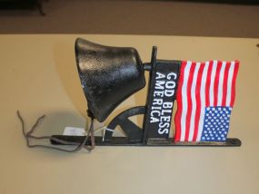 Reproduction Cast Iron Bell God Bless America
